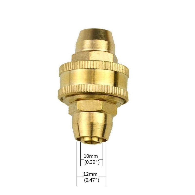 Gardeningwill 3Sets Brass 3/8" Garden Heavy Duty Hose Mender Repair End Replacement Male Female Connector - Image 4